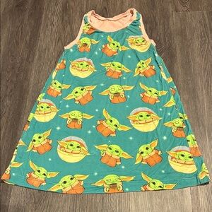 Canadian Handmade (7) Girls Super Soft Baby Yoda Tent Dress